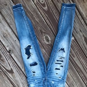 patched ripped jeans!!